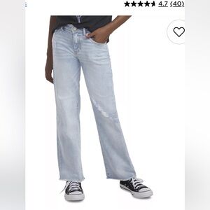 Levi's Girls 10 Reg wide leg light wash jeans